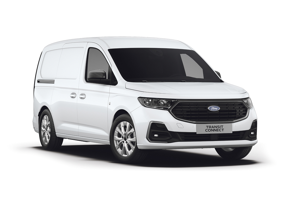 Ford Transit Connect in Weiß. Dreiviertelansicht.