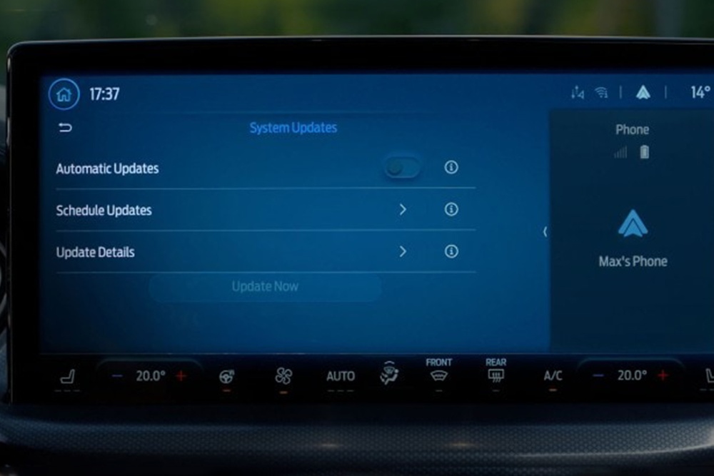 Ansicht auf SYNC 4-Touchscreen.